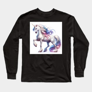 Unicorn Study - Fantasy AI Long Sleeve T-Shirt